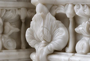 Marble temple carving detail