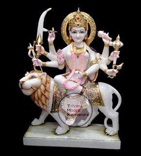 Durga Mata Marble Statue