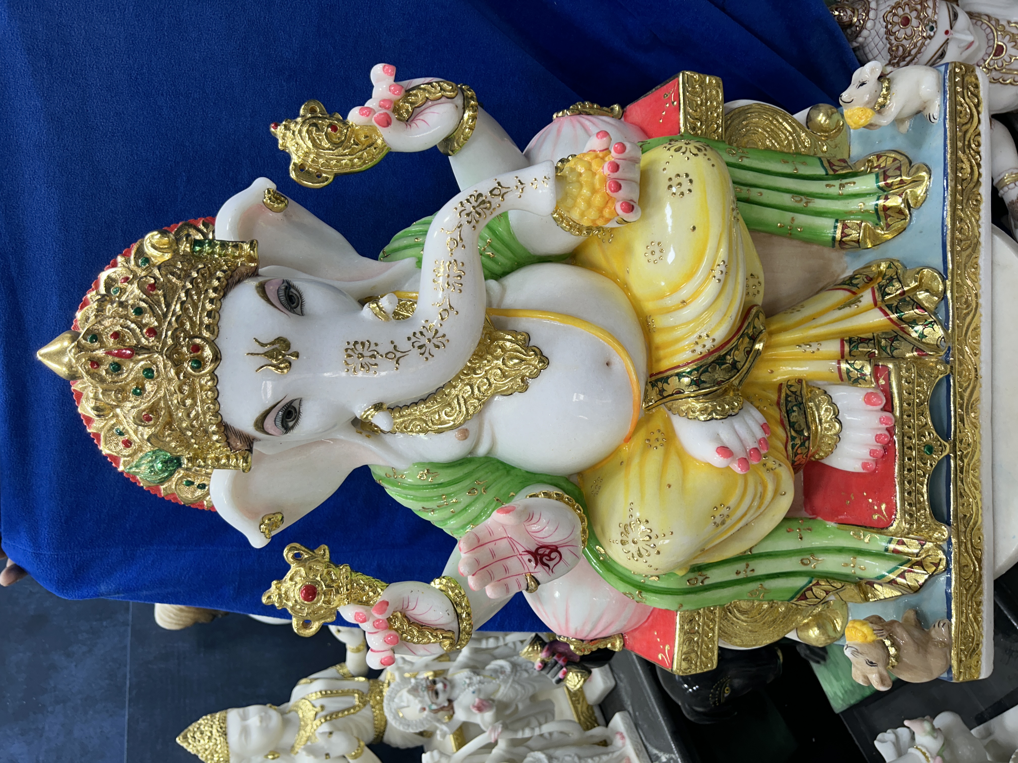 Colorful Seated Ganesh Statue