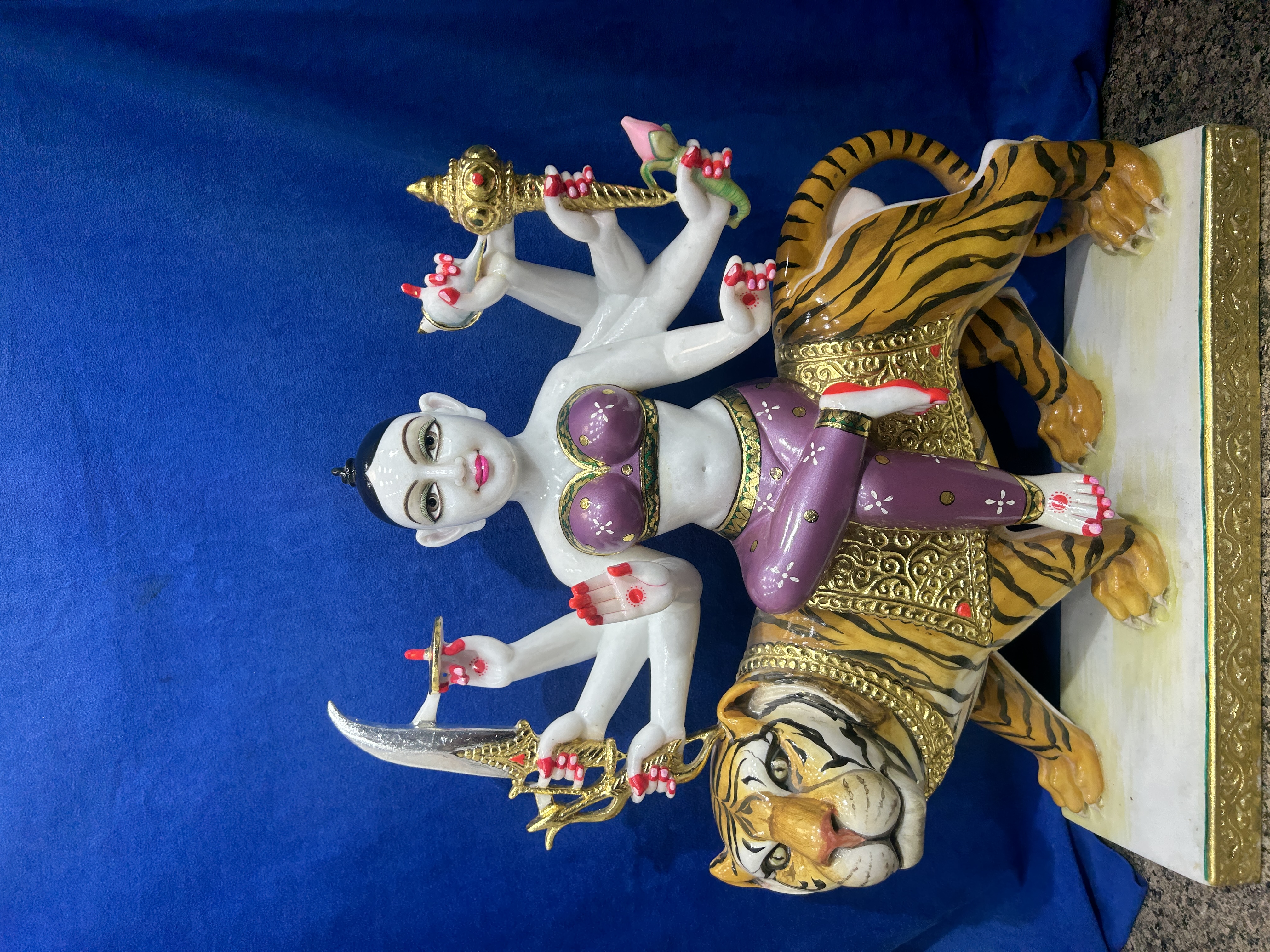Durga Mata on Tiger Statue